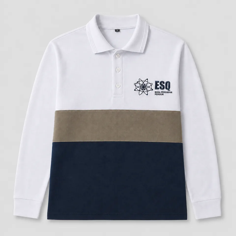 Polo shirt seragam bordir komputer ESQ 165 hasil produksi Rafsakaos