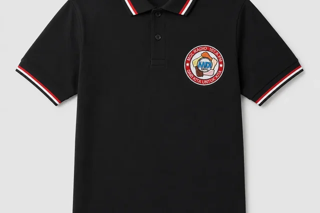 Perbandingan hasil bordir dan sablon pada polo shirt custom produksi Rafsakaos